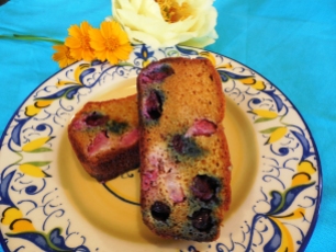 SCD Paleo Red White and Blueberry Bread