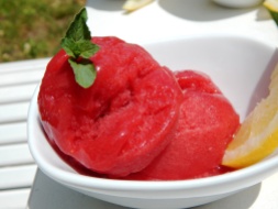 Strawberry Sangria Sorbet