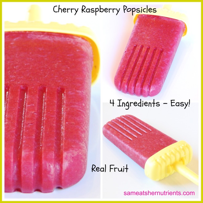 Cherry Raspberry Popsicles