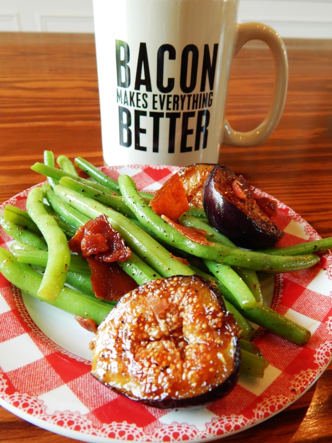 Green Beans with Figs and Bacon