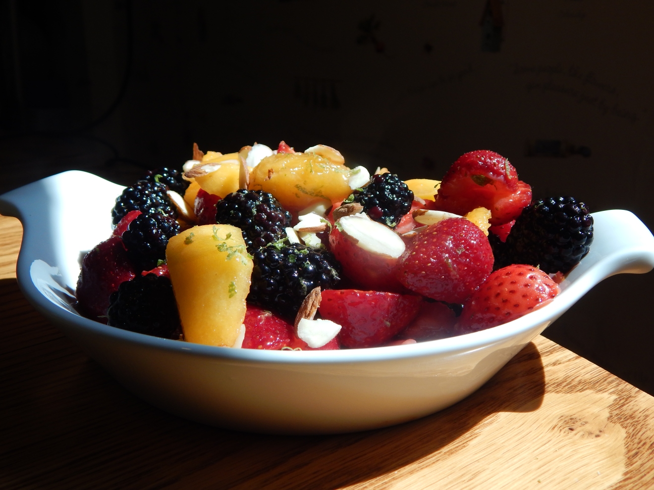 Summer Peach and Berry Fruit Salad | Sam Eats Her Nutrients