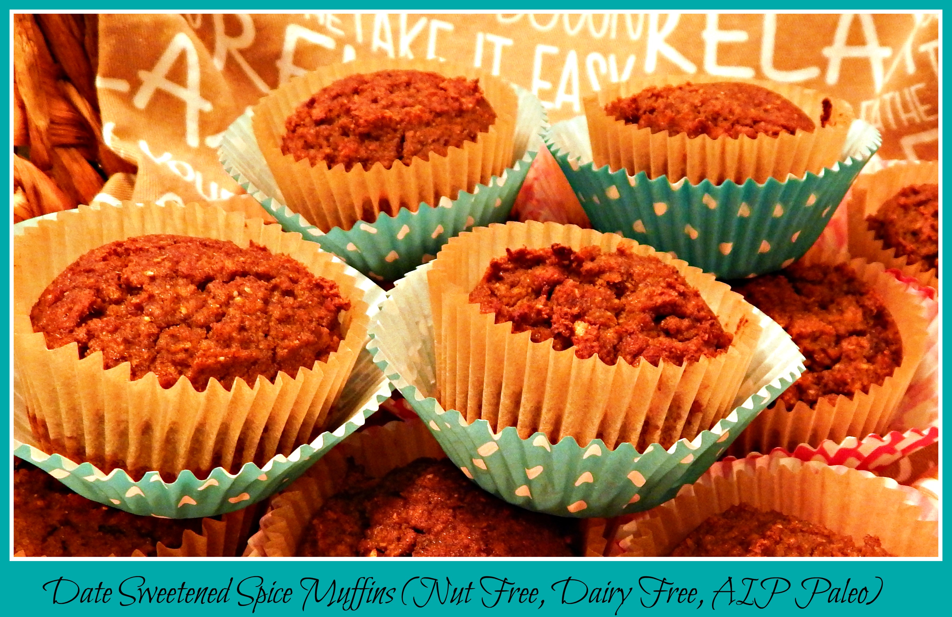 Date Sweetened Spice Muffins (Nut & Egg Free, AIP Paleo