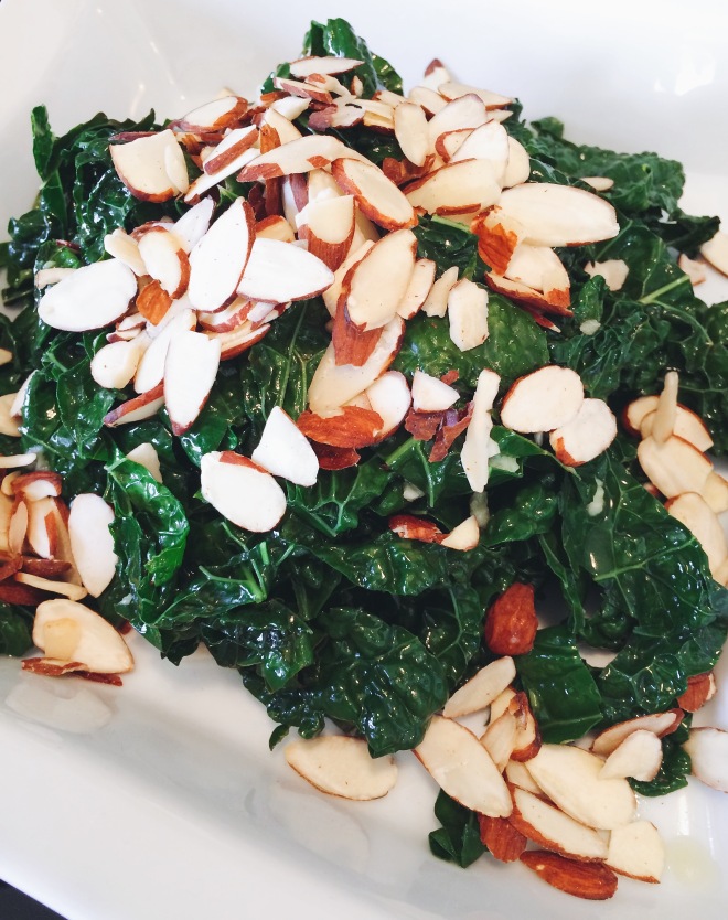 Lacinato Kale with Garlic and Almonds