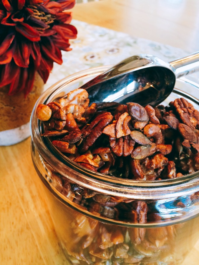 Honey Sweetened Spiced Nuts
