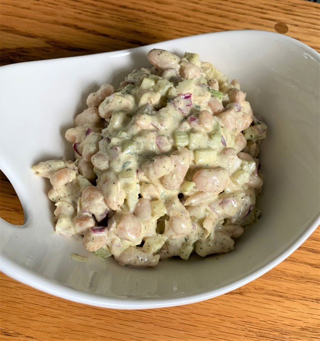 Cannellini Bean Salad for a Creamy Side or Burger and Sandwich Topper